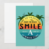 Cartes Pour Fêtes Annuelles Profitez d'une belle période estivale (Devant / Derrière)