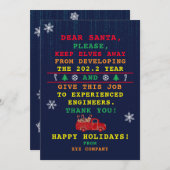 Cartes Pour Fêtes Annuelles Programmer Company Funny Noël 2021 (Devant / Derrière)