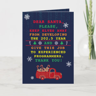 Cartes Pour Fêtes Annuelles Programmer Noël drôle