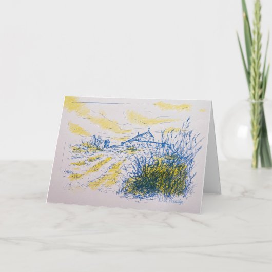 Cartes Pour Fêtes Annuelles Promenade du soir (Devant)