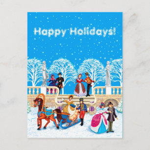 Cartes Pour Fêtes Annuelles Promenade hivernale