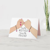 Cartes Pour Fêtes Annuelles Promesse rose pour toujours mon amie Fête des mère (Devant)