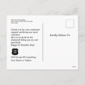 Cartes Pour Fêtes Annuelles Promotion commerciale de la Saint-Patrick (Dos)