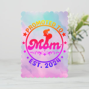 Cartes Pour Fêtes Annuelles Promue Maman 2024 - Nouvelle Maman