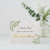 Cartes Pour Fêtes Annuelles Proposition Godmother Folift Marble Faux Script d' (Debout devant)