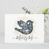 Cartes Pour Fêtes Annuelles Proposition Marry Me Valentine (Debout devant)