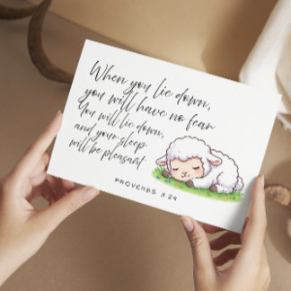 Cartes Pour Fêtes Annuelles Proverbs 3:24 Bible Verse Jw Encouragement Card