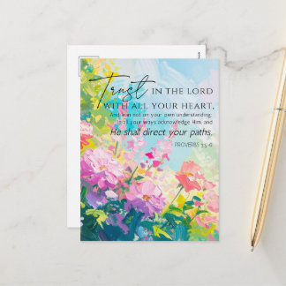Cartes Pour Fêtes Annuelles Proverbs 9:10 The fear of the Lord Abstract Floral