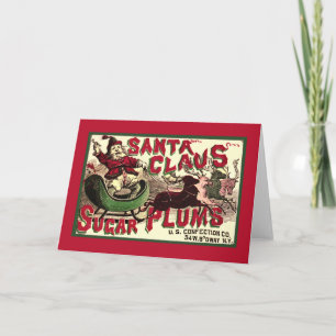 Cartes Pour Fêtes Annuelles Prunes de Sucre