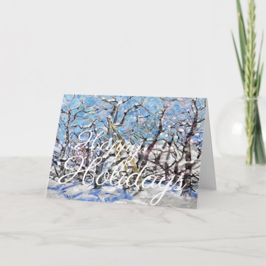 Cartes Pour Fêtes Annuelles Pruning Apple hiver #140301 (Devant)