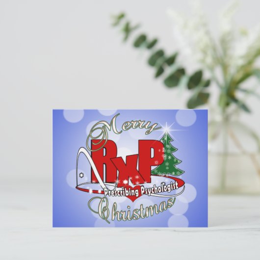 Cartes Pour Fêtes Annuelles Psychologue de Noël RxP. (Debout devant)