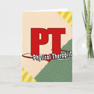 Cartes Pour Fêtes Annuelles PT LOGO BIG RED Physiothérapeute