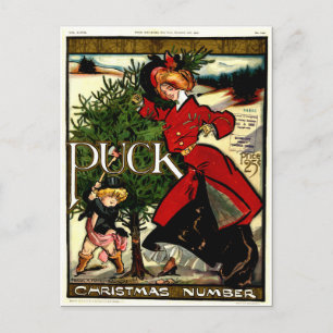 Cartes Pour Fêtes Annuelles Puck Magazine Noël 1900