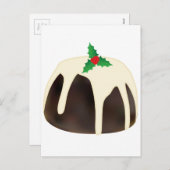 Cartes Pour Fêtes Annuelles Pudding de Noël (Devant / Derrière)