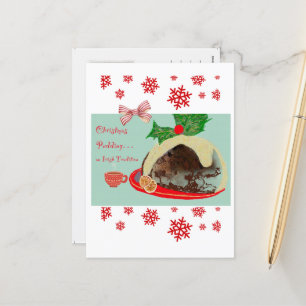 Cartes Pour Fêtes Annuelles Pudding de Noël irlandais