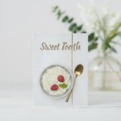 Cartes Pour Fêtes Annuelles Pudding de riz à dents sucrées avec dessert de fra (Debout devant)
