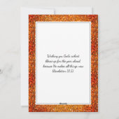 Cartes Pour Fêtes Annuelles Pudding festif avec PARTIES SCINTILLANT orange Noë (Dos)