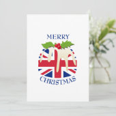 Cartes Pour Fêtes Annuelles Pudding Festif avec | UNION JACK | Noël (Debout devant)