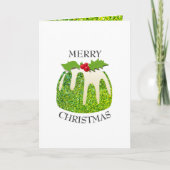 Cartes Pour Fêtes Annuelles Pudding Festif avec Vert | PARTIES SCINTILLANT | N (Devant)