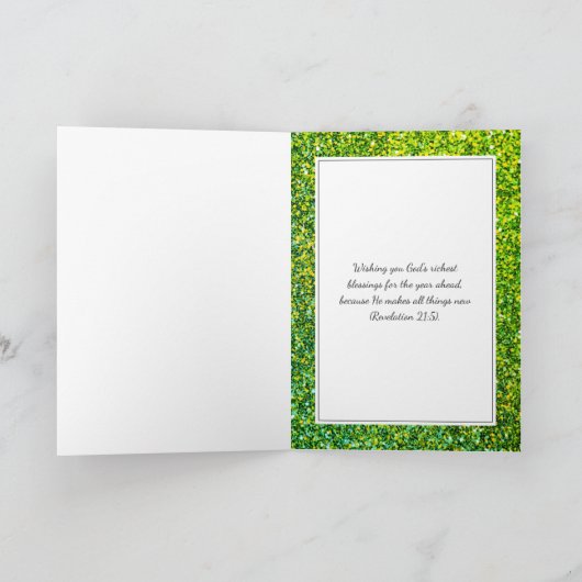 Cartes Pour Fêtes Annuelles Pudding Festif avec Vert | PARTIES SCINTILLANT | N (Intérieur)