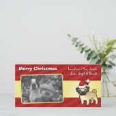 Cartes Pour Fêtes Annuelles Pug de Christmas (Debout devant)