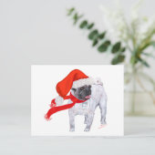 Cartes Pour Fêtes Annuelles Pug de Christmas (Debout devant)
