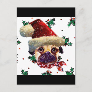 Cartes Pour Fêtes Annuelles Pug de Noël