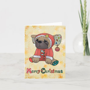 Cartes Pour Fêtes Annuelles Pug de Noël