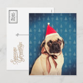 Cartes Pour Fêtes Annuelles Pug Lola (Devant / Derrière)