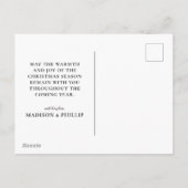 Cartes Pour Fêtes Annuelles Pug puppy with Christmas Bow (Dos)