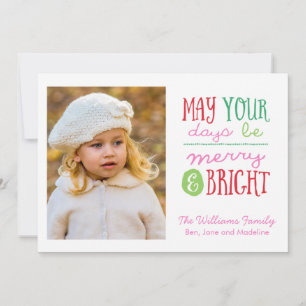 Cartes Pour Fêtes Annuelles Puisse Vos Jours Être Merveilleux & Bright Photo