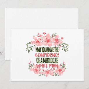 Cartes Pour Fêtes Annuelles Puissiez-vous avoir la confiance d'un Blanc médioc