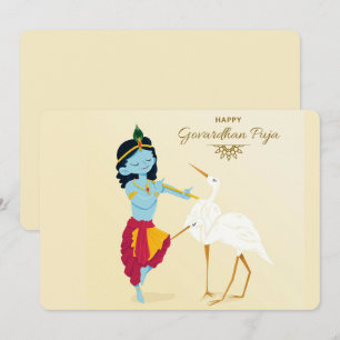Cartes Pour Fêtes Annuelles Puja de Govardhan