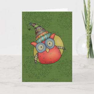 Cartes Pour Fêtes Annuelles Puki le hibou de vacances