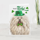 Cartes Pour Fêtes Annuelles Puli Dog Lucky St Patrick's Day (Devant)