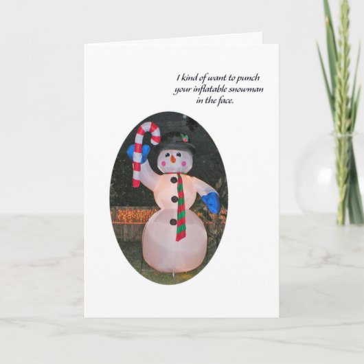 Cartes Pour Fêtes Annuelles Punch Un Snowman (Devant)