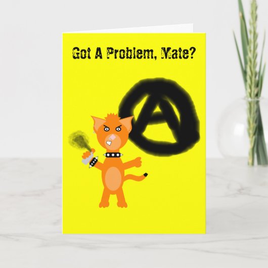 Cartes Pour Fêtes Annuelles Punk Kat (Devant)