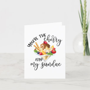 Cartes Pour Fêtes Annuelles Punny Valentine   Vous êtes la cerise sur le toit 