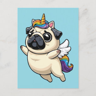 Cartes Pour Fêtes Annuelles Pup de licorne