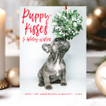 Cartes Pour Fêtes Annuelles Puppy Baisers Et Souhaite Belle Photo Chien De Poè<br><div class="desc">Puppy Baisers Et Souhaite Jote Pet Chien Photo Carte De Vacances. Personnalisez ce design personnalisé avec votre propre photo,  texte et couleurs.</div>