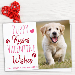 Cartes Pour Fêtes Annuelles Puppy Kisses Valentine Wings Puppy Chien Photo