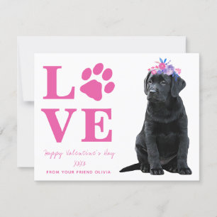 Cartes Pour Fêtes Annuelles Puppy Love Chien Pink Kids Valentines Day
