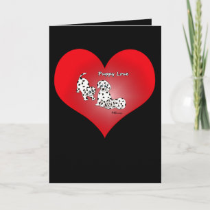 Cartes Pour Fêtes Annuelles Puppy Love Heart Valentine Card
