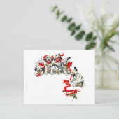 Cartes Pour Fêtes Annuelles Pups dalmate de vacances (Debout devant)