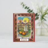 Cartes Pour Fêtes Annuelles Puritan et citrouille (Debout devant)