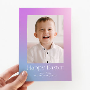 Cartes Pour Fêtes Annuelles Purple and Blue Gradient Easter Photo
