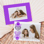 Cartes Pour Fêtes Annuelles Purple Boho Hearts Photo Saint-Valentin