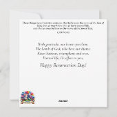 Cartes Pour Fêtes Annuelles Purple Floral Aquarelle Lapin Et Les Traitements D (Dos)