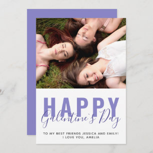 Cartes Pour Fêtes Annuelles Purple Galentine`s Day Friend Photo