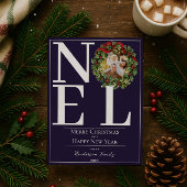 Cartes Pour Fêtes Annuelles Purple Noel Noël Wreath Photo